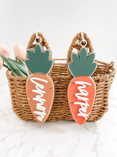 Carrot Easter Basket Name Tag - Charlie + Pine