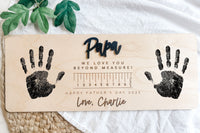 Personalized Father’s Day Handprint Sign – We Love You Beyond Measure – Custom Gift for Dad or Grandpa from Kids
