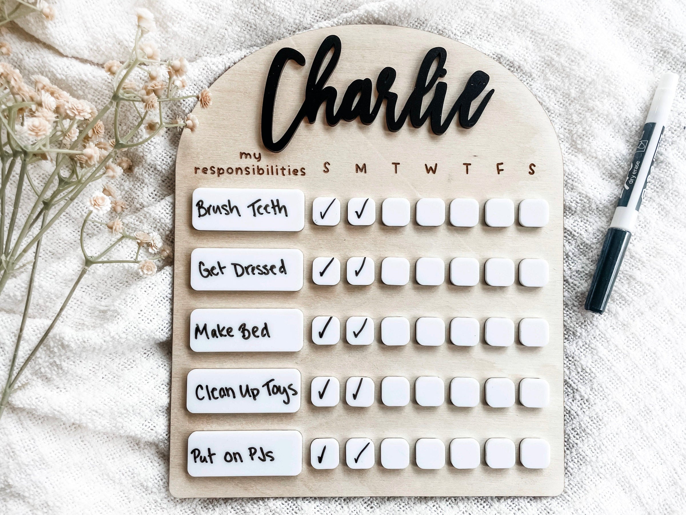 Personalized Chore Chart for Kids - Charlie + Pine