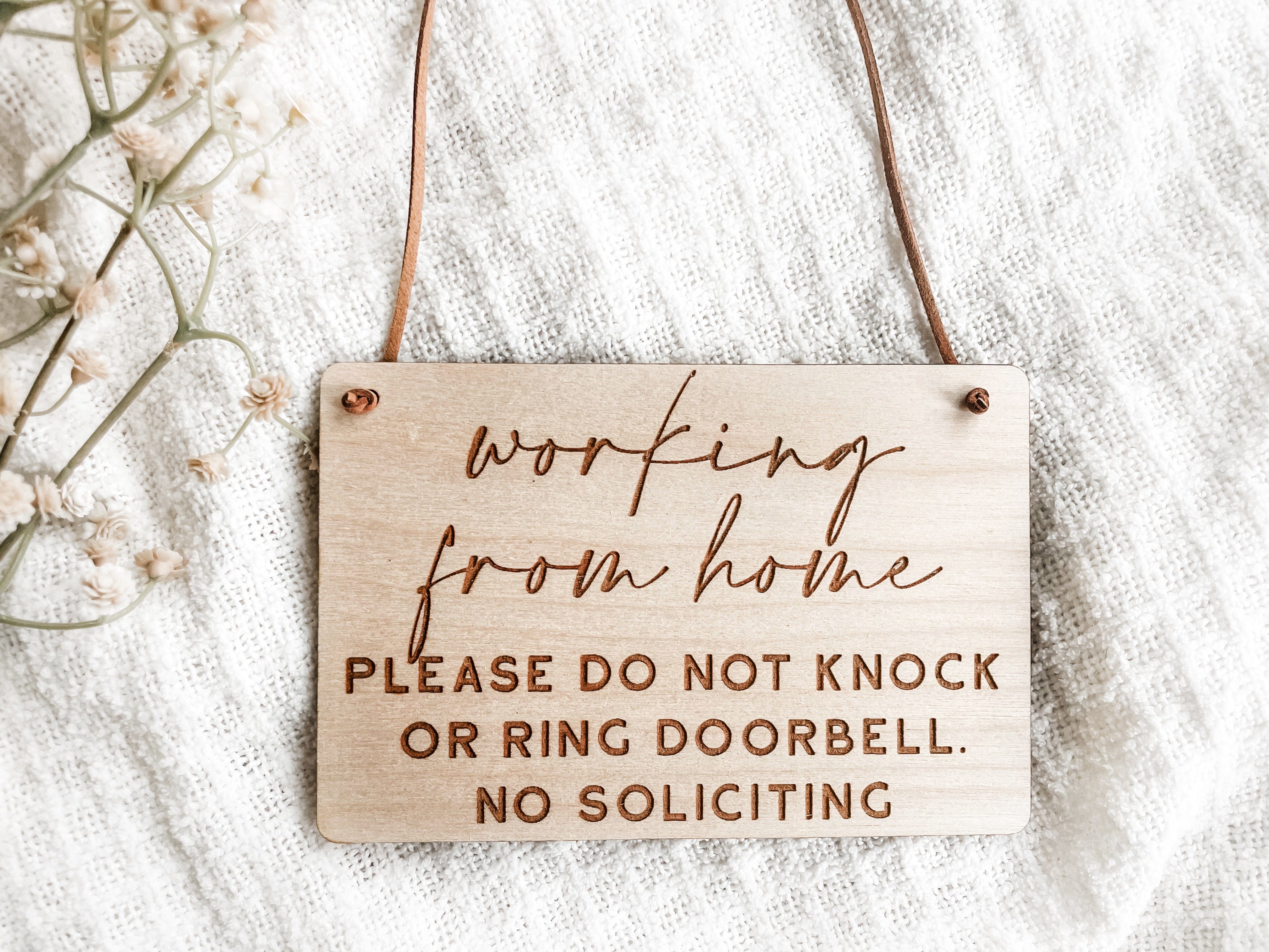 Do Not Disturb Sign - Working From Home | Charlie + Pine