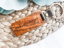 Load image into Gallery viewer, Drive Safe Wood Engraved Keychain - Charlie + Pine
