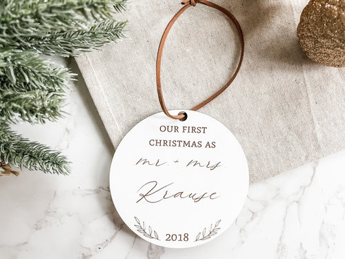 Newlywed Christmas Ornament - Charlie + Pine