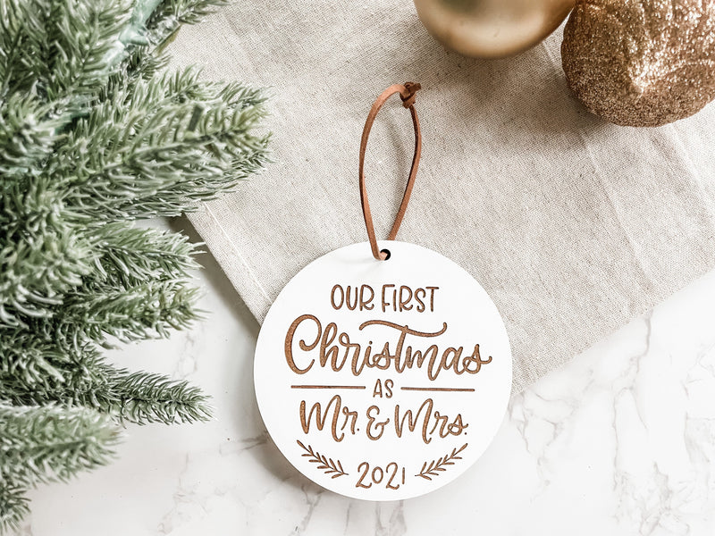 First Christmas Married Ornament - Charlie + Pine