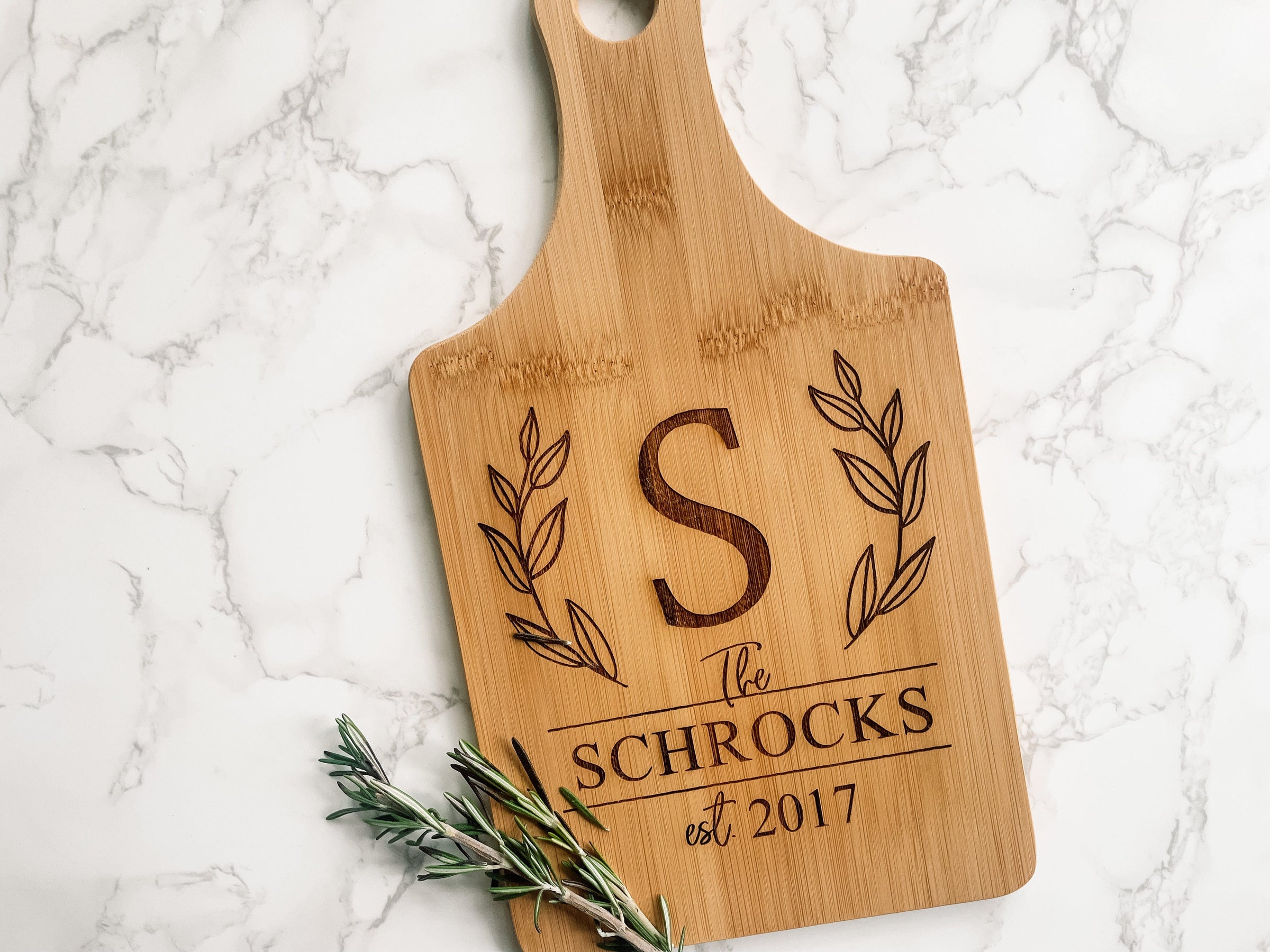 Personalized Last Name Cutting Board - Charlie + Pine