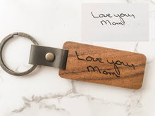 Load image into Gallery viewer, Wood Engraved Handwriting Keychain - Charlie + Pine
