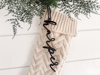 Personalized 3D Christmas Stocking Name Tags - Charlie + Pine