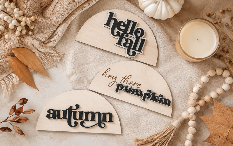 Fall Tiered Tray Decor Set - Charlie + Pine