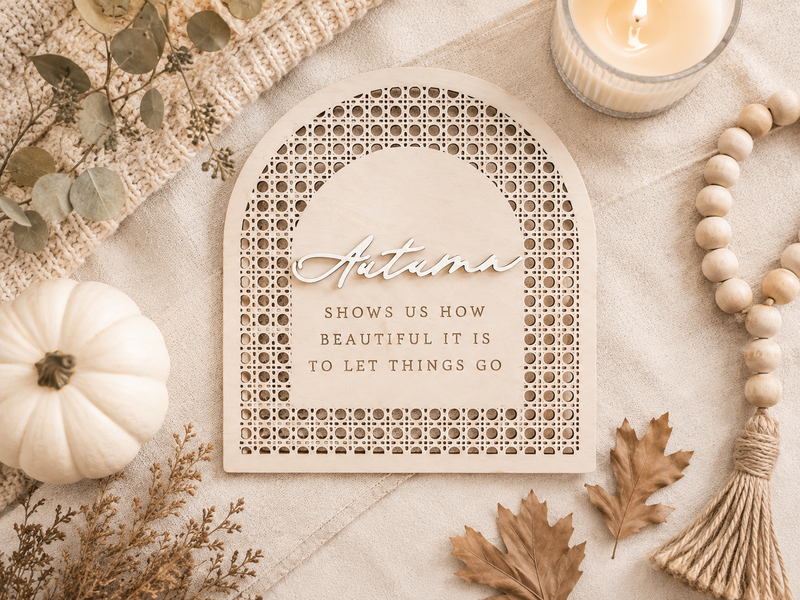 Autumn Quote Wood Sign - Charlie + Pine