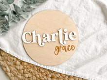 Load image into Gallery viewer, Custom Baby Name Sign - Charlie + Pine
