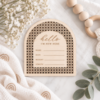Heirloom Baby Birth Stats Sign - Charlie + Pine