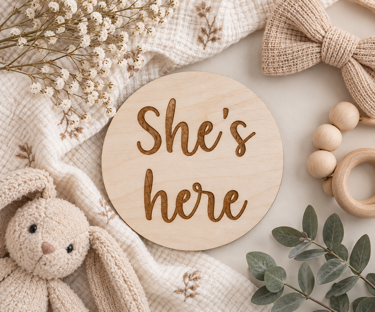 Baby Gender Reveal Sign - Charlie + Pine