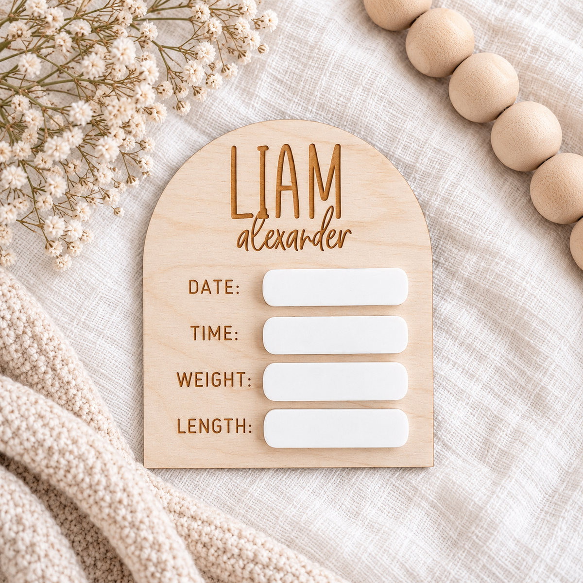 Personalized Birth Announcement Sign