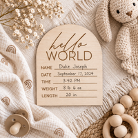 Baby Birth Stats Sign for Hospital - Charlie + Pine