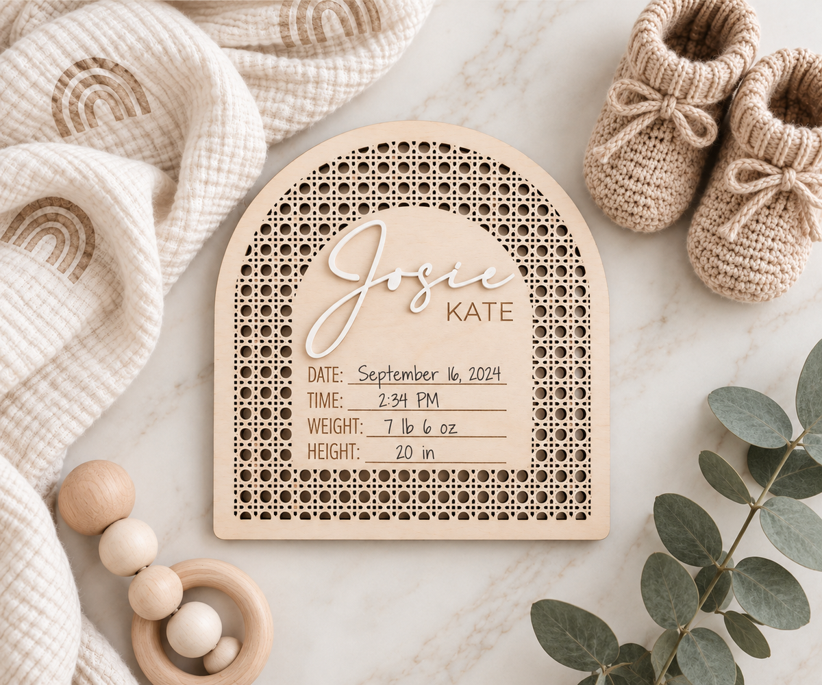 Hospital Baby Announcement Name Sign - Charlie + Pine