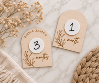 Reusable Monthly Photo Props Set | Dry Erase Baby Milestone Signs - Charlie + Pine
