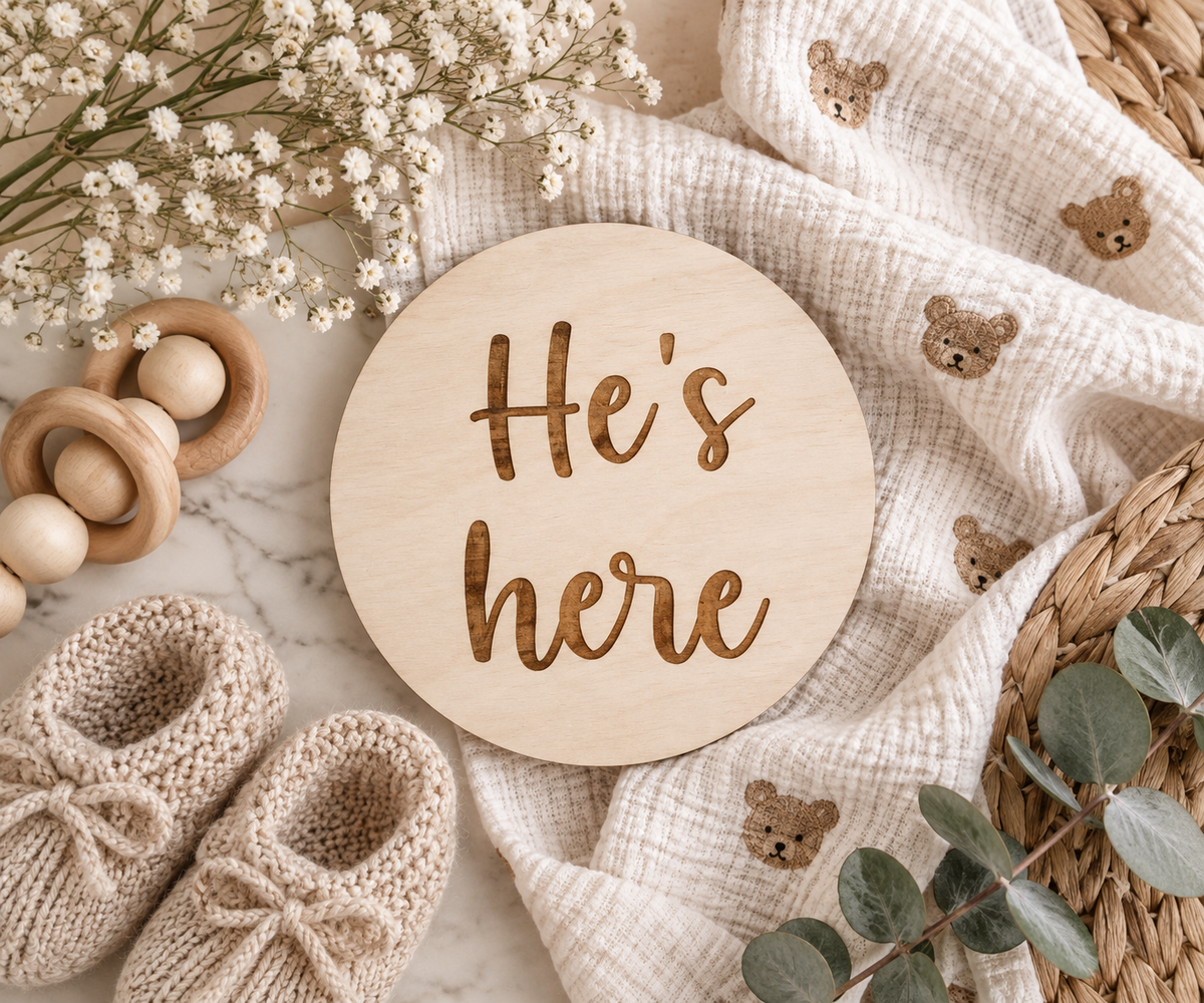 Baby Gender Reveal Sign - Charlie + Pine