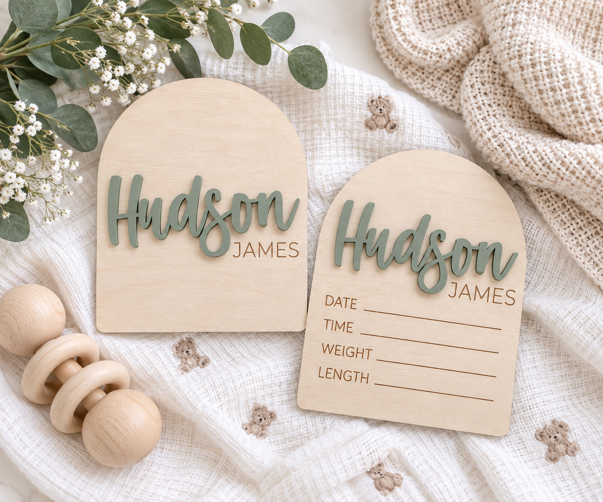 Personalized Baby Announcement Set - Charlie + Pine