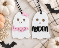 Personalized Boo Basket Halloween Name Tags - Charlie + Pine