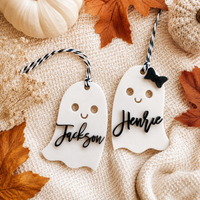 Personalized Boo Basket Halloween Name Tags - Charlie + Pine