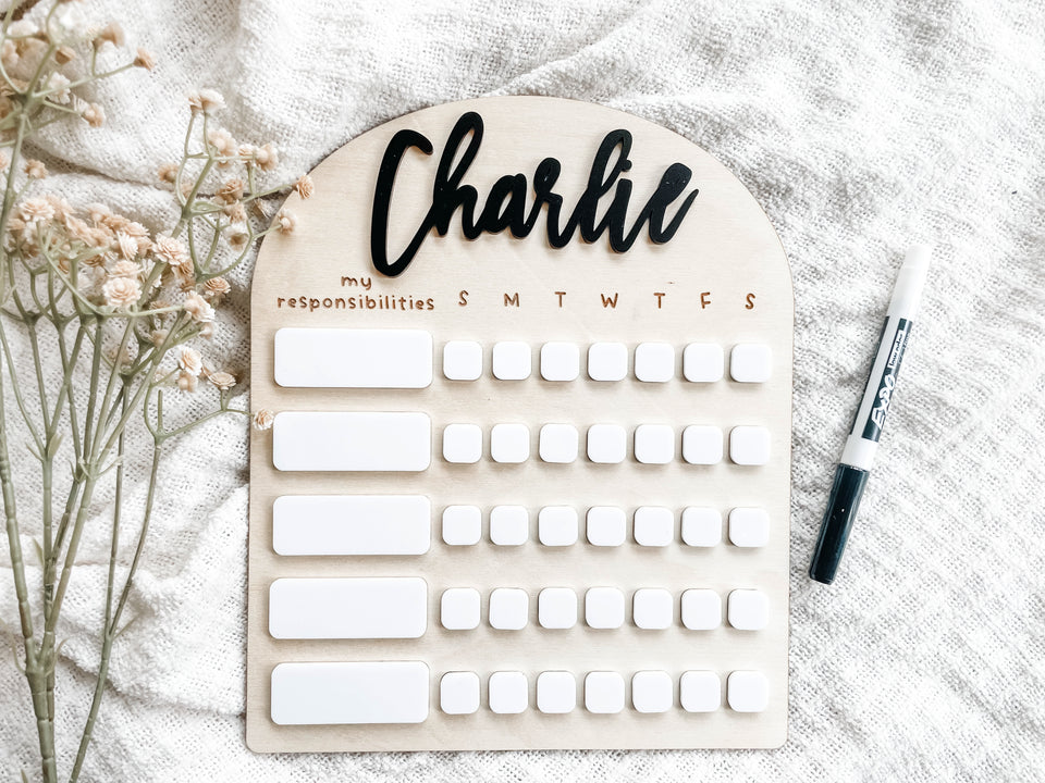 Personalized Chore Charts - Charlie and Pine