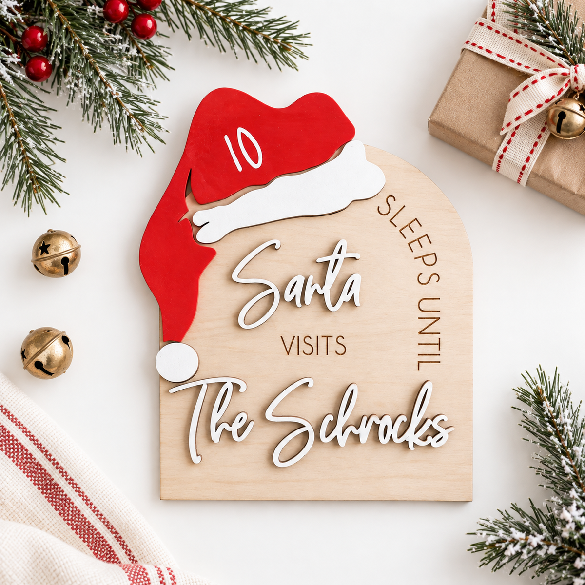 Days Until Christmas Countdown Sign - Charlie + Pine
