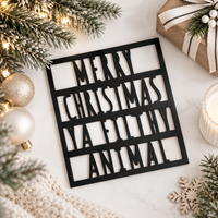 Merry Christmas Ya Filthy Animal Sign | Funny Christmas Decor - Charlie + Pine