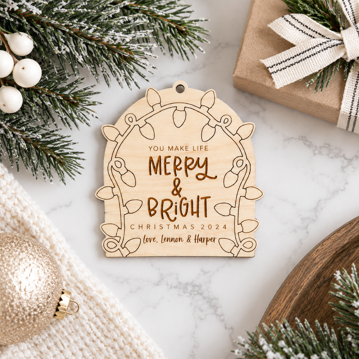 Kids Fingerprint Christmas Ornament | DIY Holiday Keepsake - Charlie + Pine