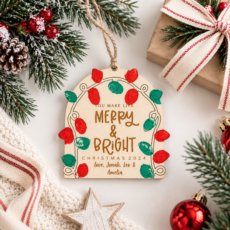 Kids Fingerprint Christmas Ornament | DIY Holiday Keepsake - Charlie + Pine