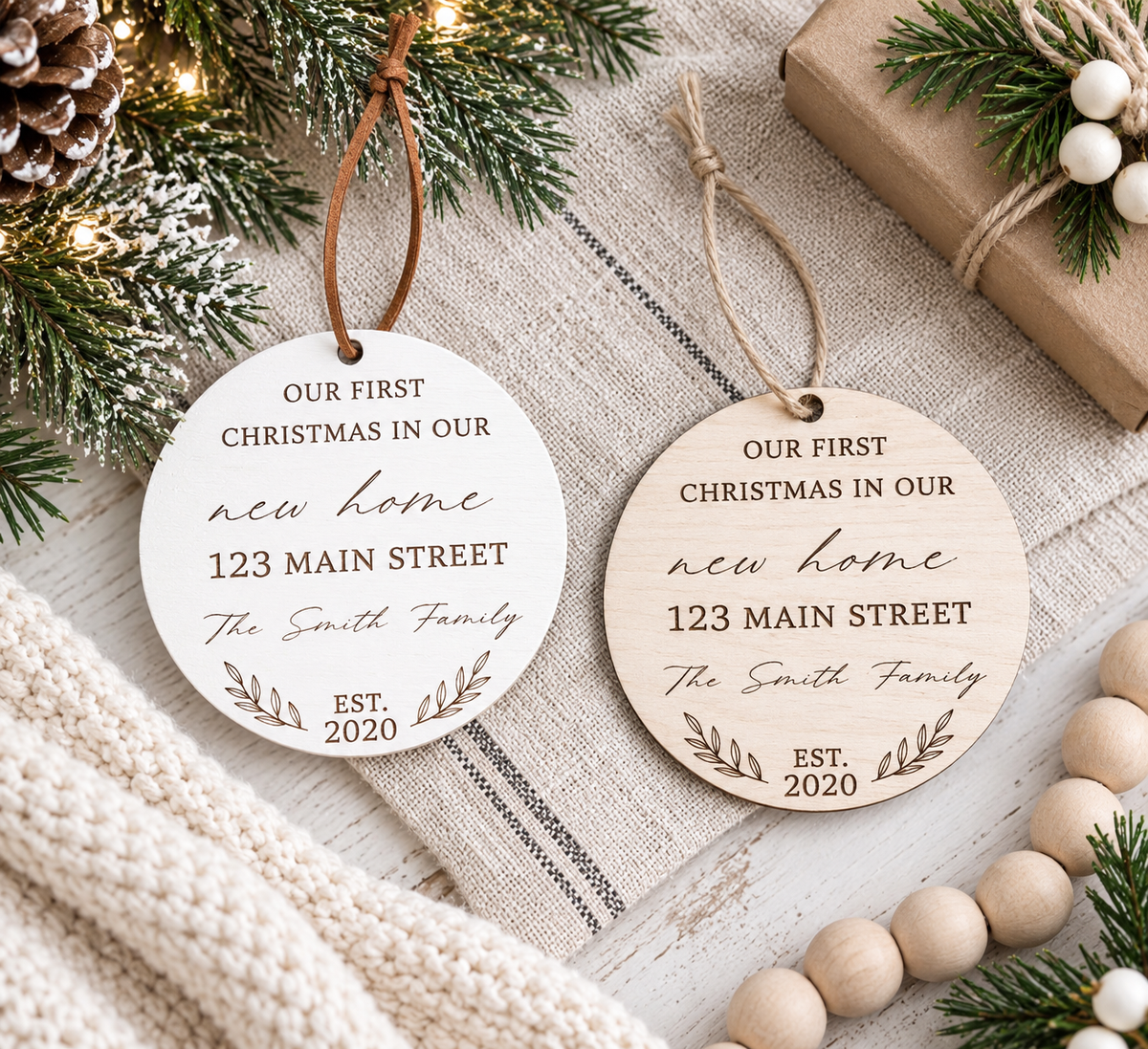 Personalized New Home Christmas Ornament - Charlie + Pine