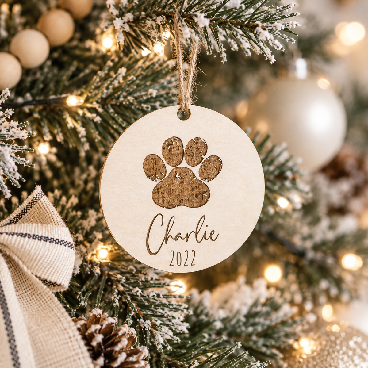 Personalized Dog Ornament | Pet Keepsake Ornament - Charlie + Pine