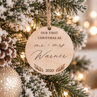 Personalized Newlywed Christmas Ornament - Charlie + Pine