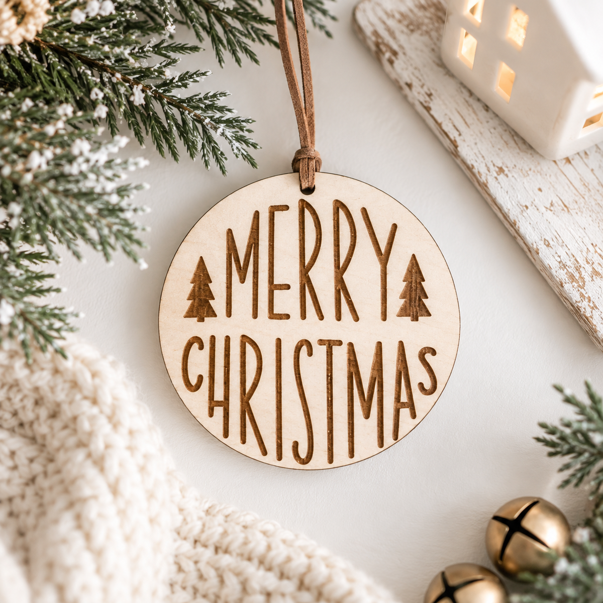 Merry Christmas Ornament - Charlie + Pine