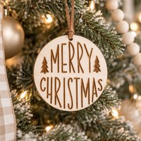 Merry Christmas Ornament - Charlie + Pine