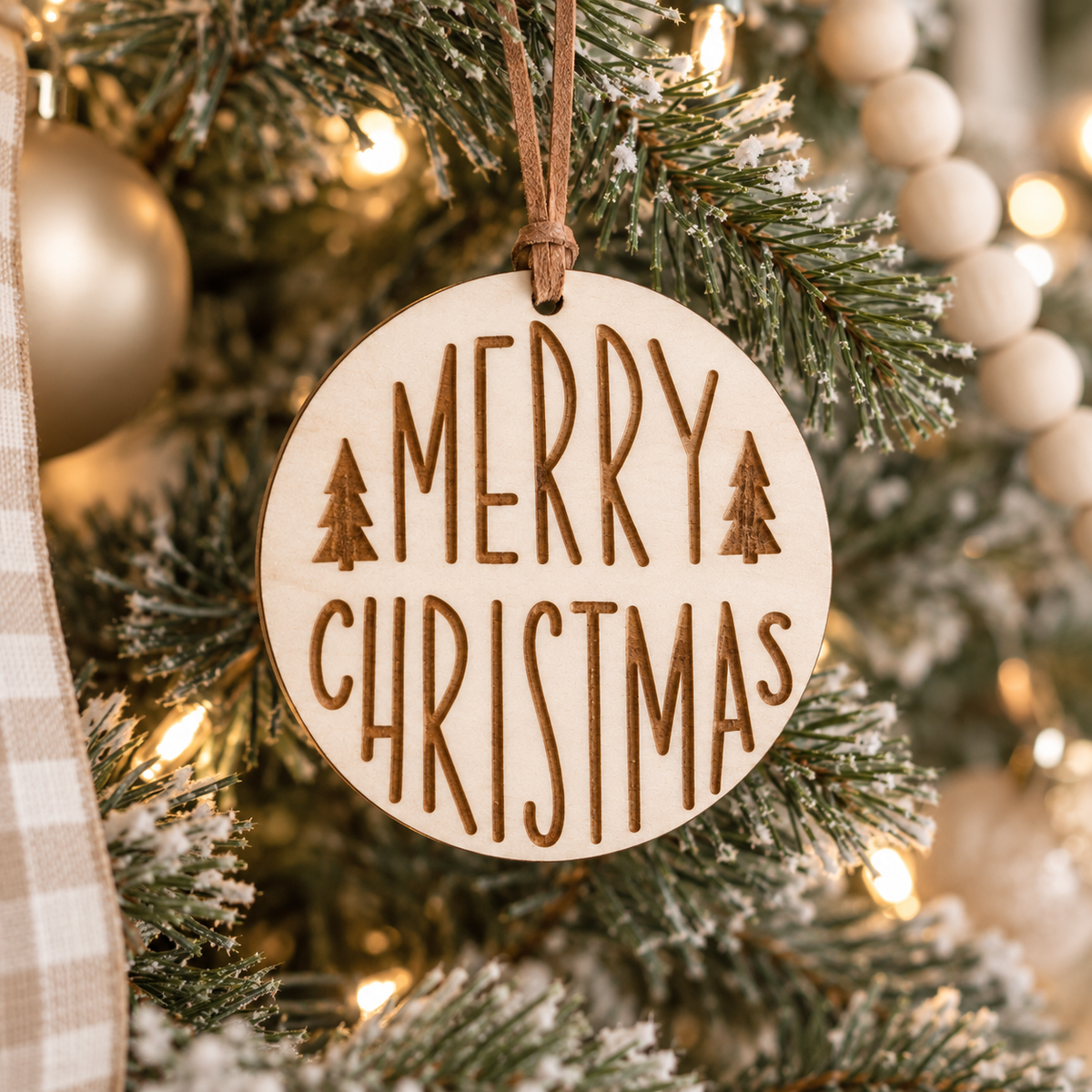 Merry Christmas Ornament - Charlie + Pine