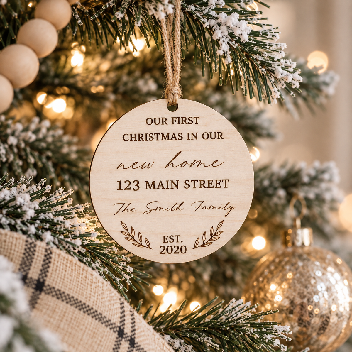 Personalized New Home Christmas Ornament - Charlie + Pine
