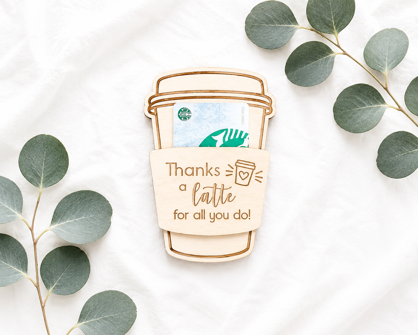 Thanks a Latte Teacher Gift Card Holder – Teacher Appreciation Gift - Charlie + Pine