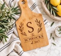 Personalized Monogram Cutting Board | Custom Family Name Engraved Gift - Charlie + Pine