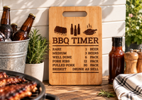 BBQ Timer Cutting Board | Funny Grilling Gift for Dad - Charlie + Pine