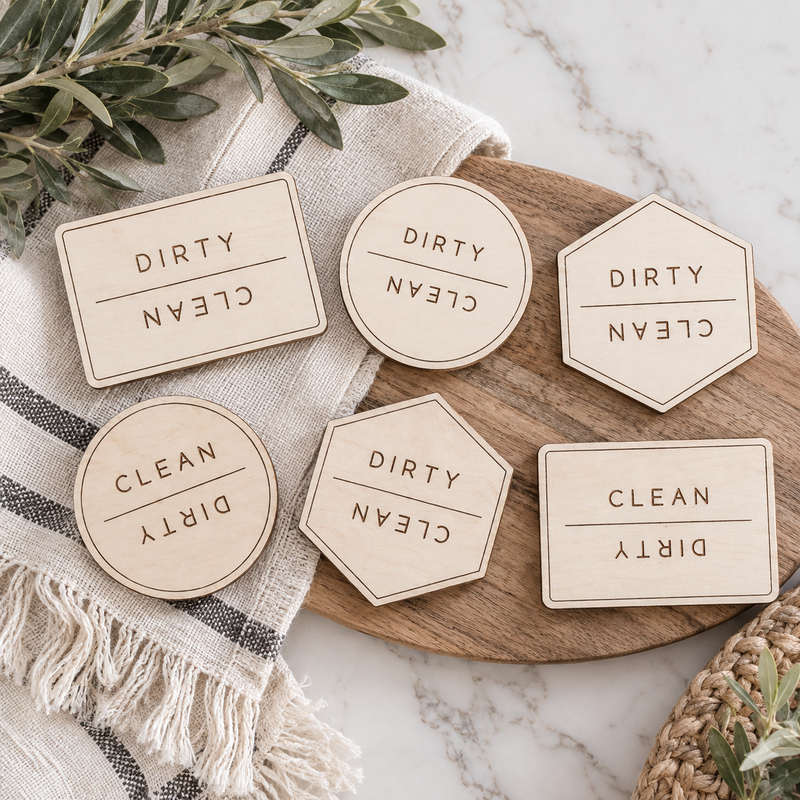 Clean Dirty Dishwasher Magnet - Charlie + Pine