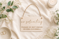 No Soliciting Door Sign | Do Not Knock or Ring - Charlie + Pine
