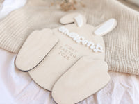 Personalized Easter Bunny Footprint Sign - Charlie + Pine