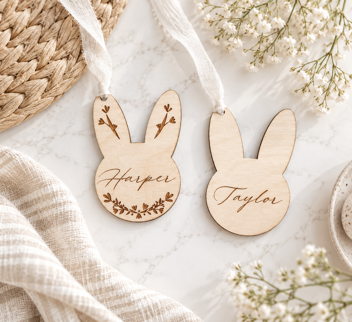 Personalized Easter Basket Name Tags - Charlie + Pine