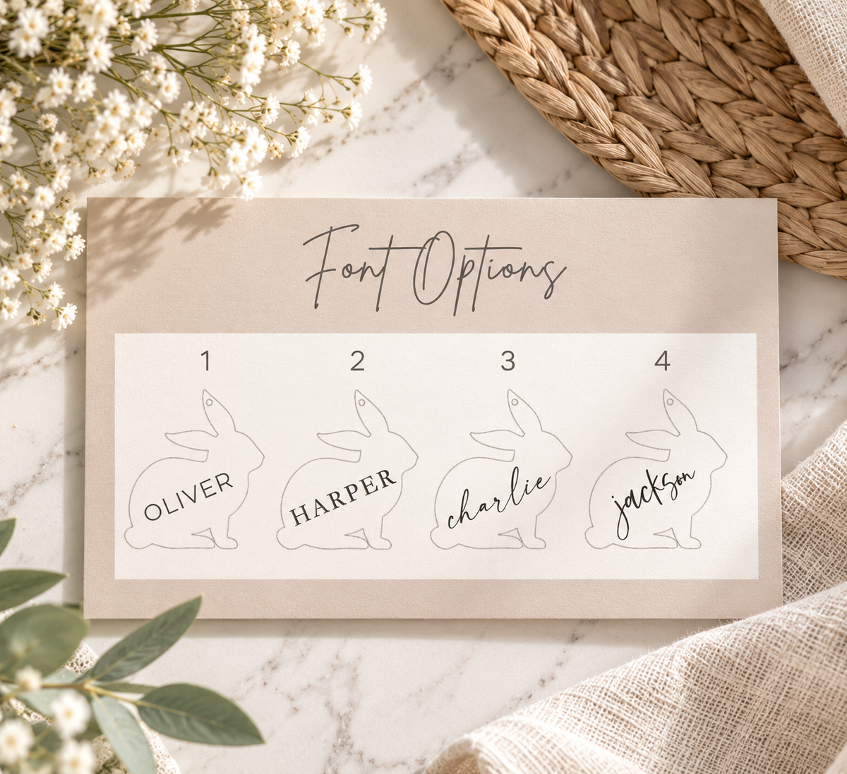 Easter Basket Name Tags - Charlie + Pine