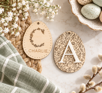 Floral Easter Basket Name Tag - Charlie + Pine