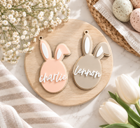 Personalized Bunny Name Tag for Easter Basket - Charlie + Pine