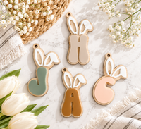 Personalized Bunny Initial Easter Basket Tag - Charlie + Pine