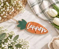 Personalized Carrot Easter Basket Name Tag - Charlie + Pine