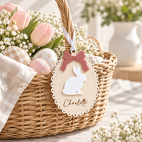 Personalized Bunny Easter Basket Name Tag - Charlie + Pine