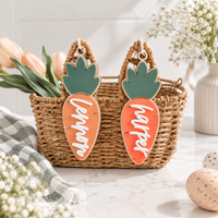 Personalized Carrot Easter Basket Name Tag - Charlie + Pine