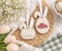 Personalized Bunny Easter Basket Tag - Charlie + Pine